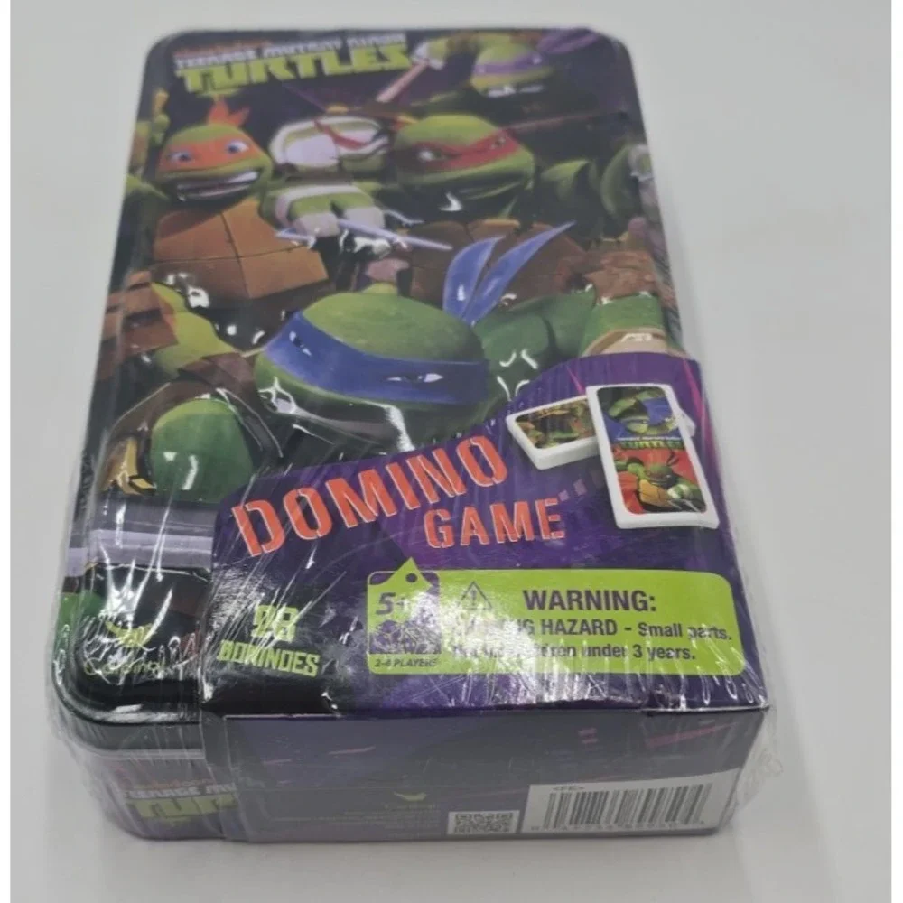 Teenage Mutant Ninja Turtles Domino Game Metal Tin Set -New Sealed!